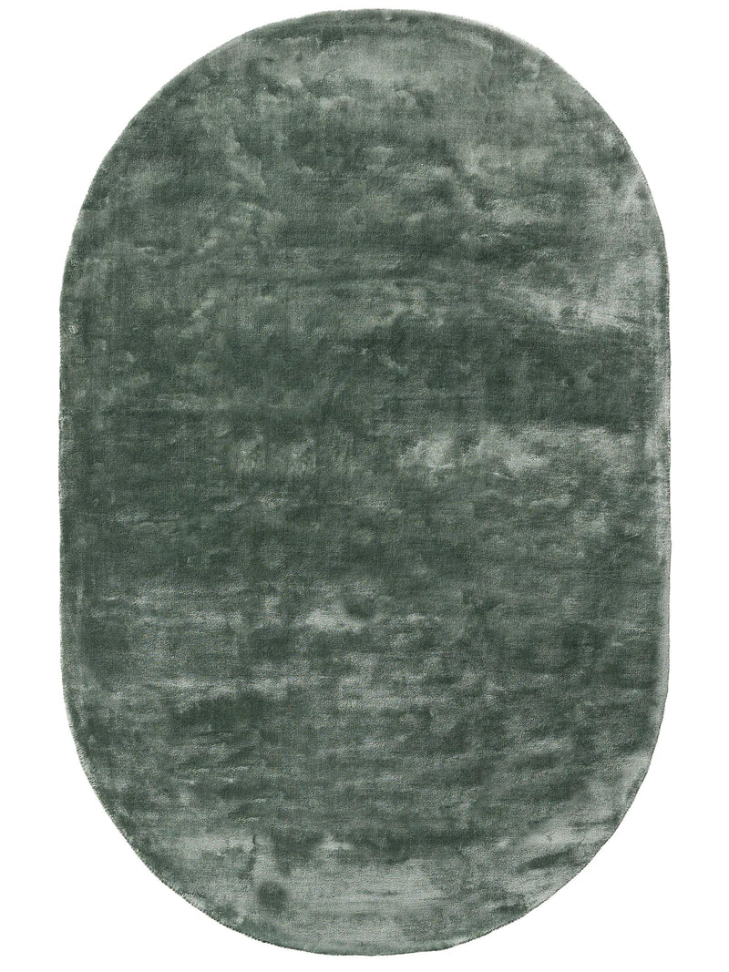 Viscose Rug Oval Nela Light Green