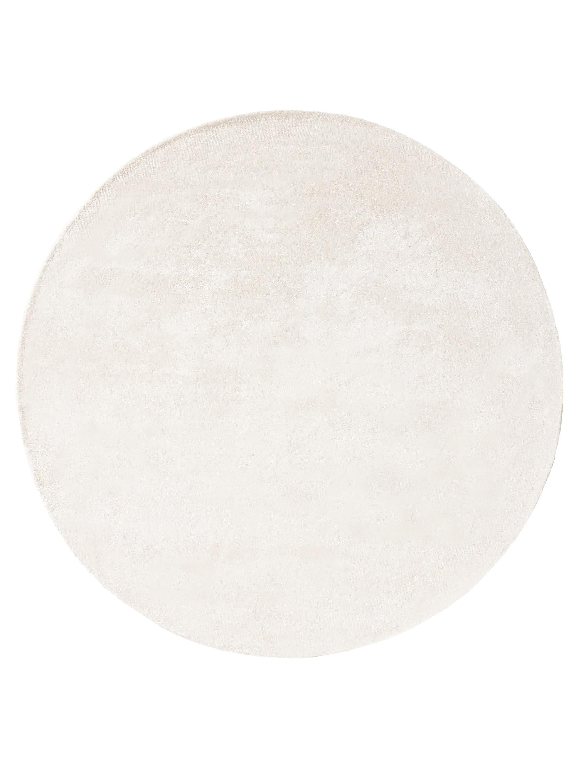 Viscose Rug Round Nela Ivory