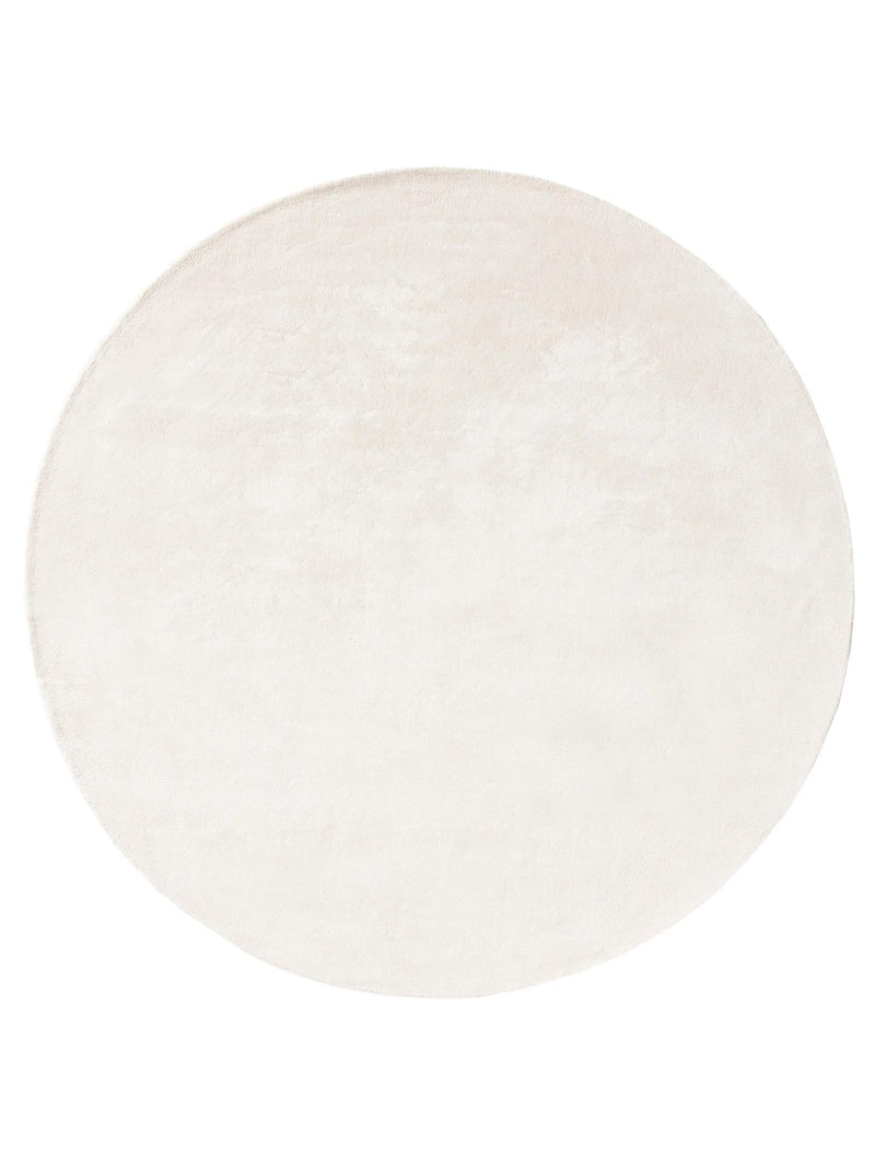 Viscose Rug Round Nela Ivory