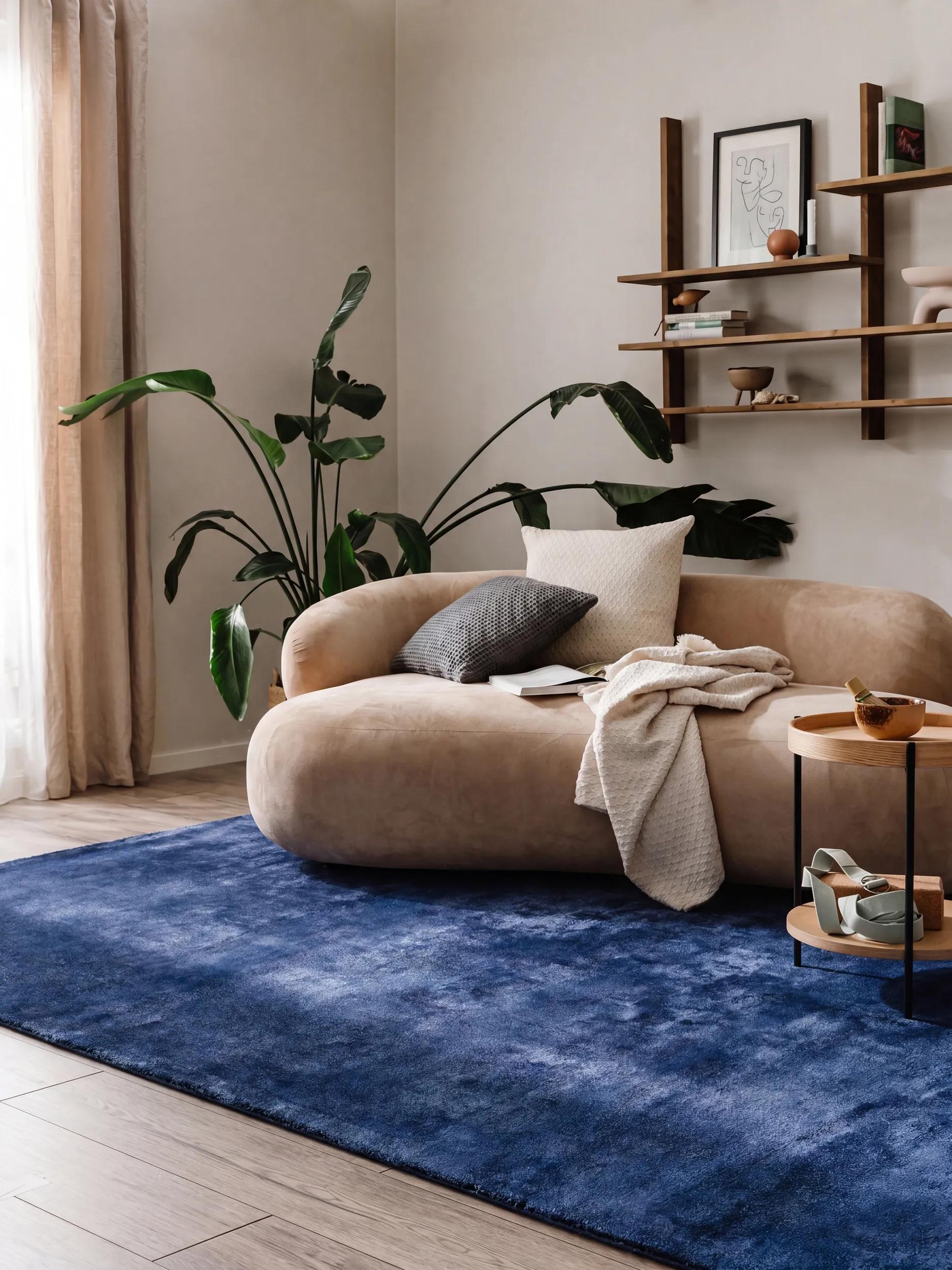 Viscose Rug Nela Blue