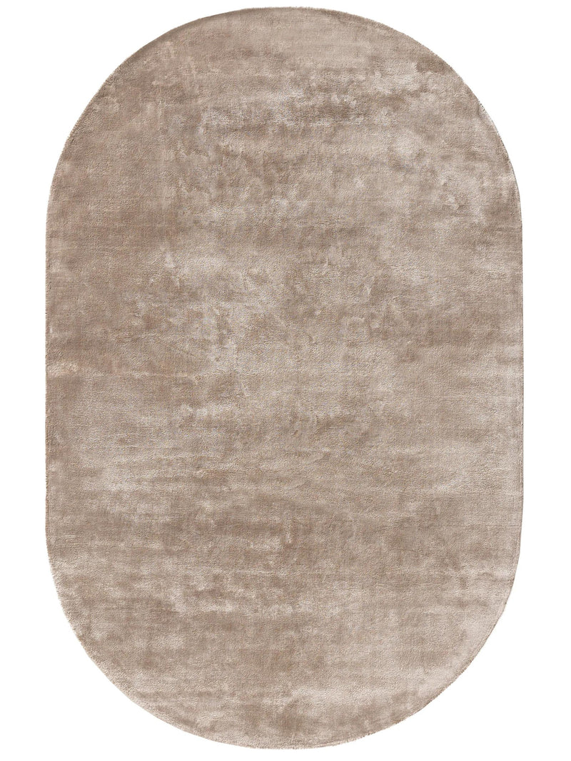 Viscose Rug Oval Nela Taupe