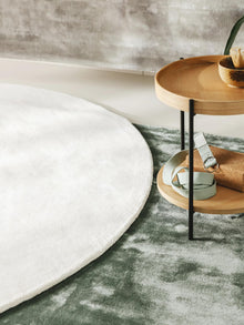 Viscose Rug Round Nela Ivory
