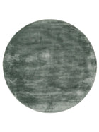 Viscose Rug Round Nela Light Green