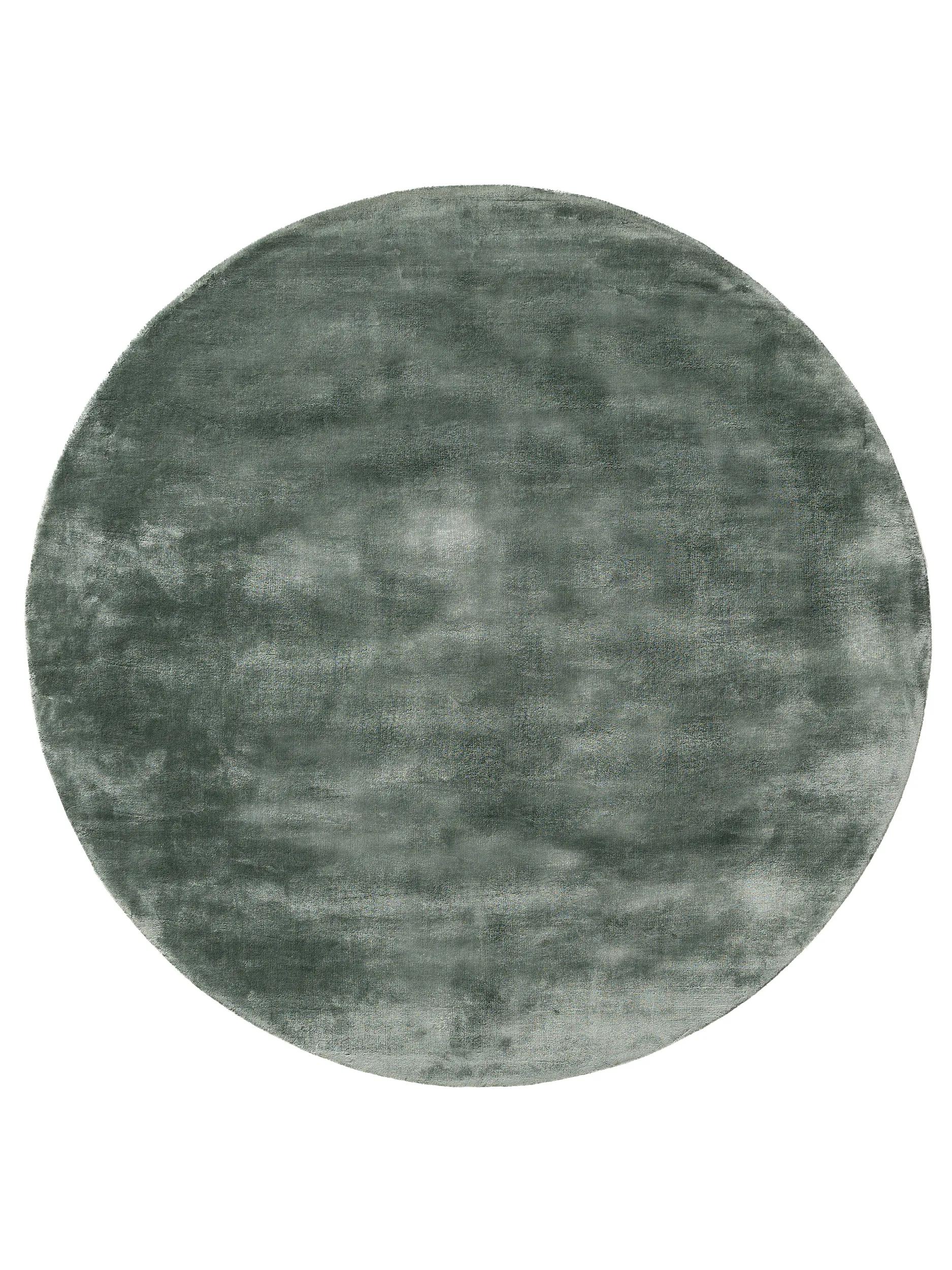 Viscose Rug Round Nela Light Green