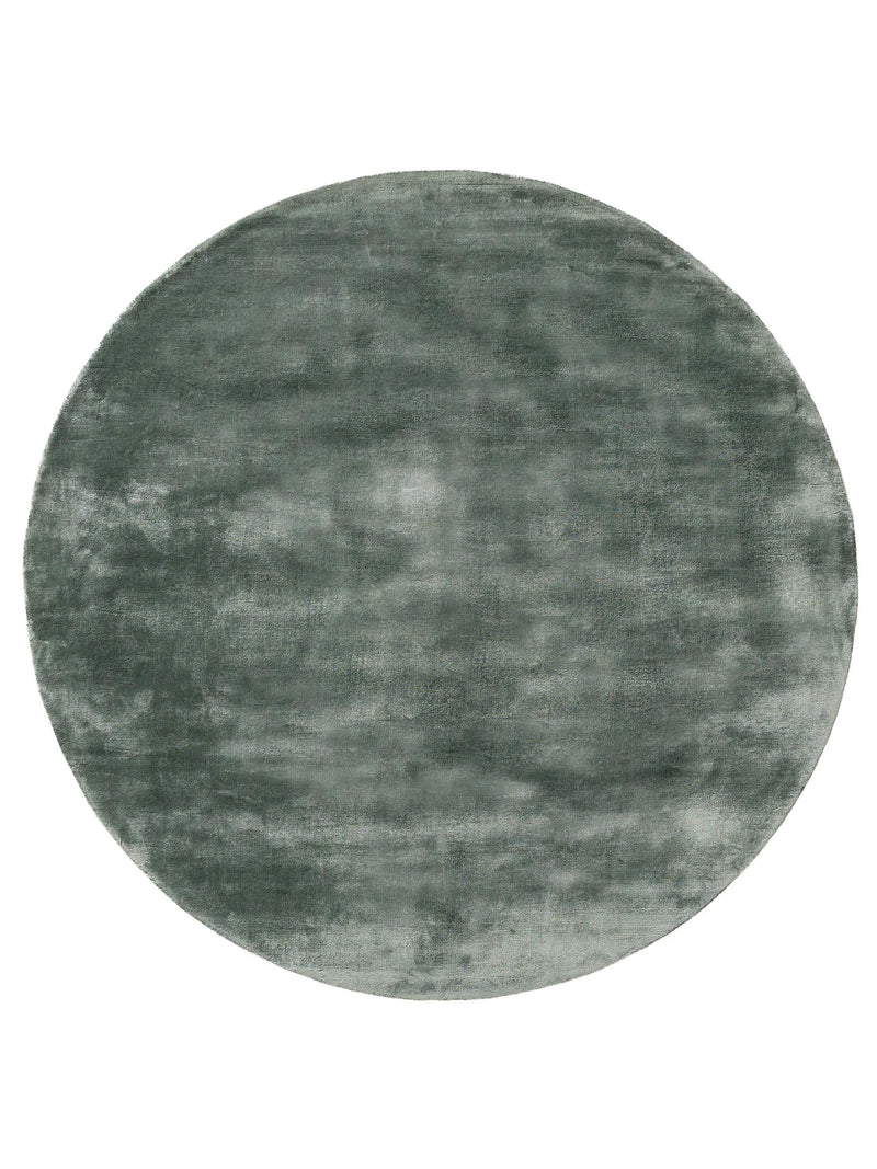 Viscose Rug Round Nela Light Green