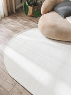 Viscose Rug Oval Nela Ivory