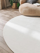 Viscose Rug Round Nela Ivory