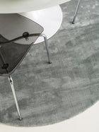 Viscose Rug Round Nela Light Blue