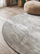 Viscose Rug Round Nela Grey
