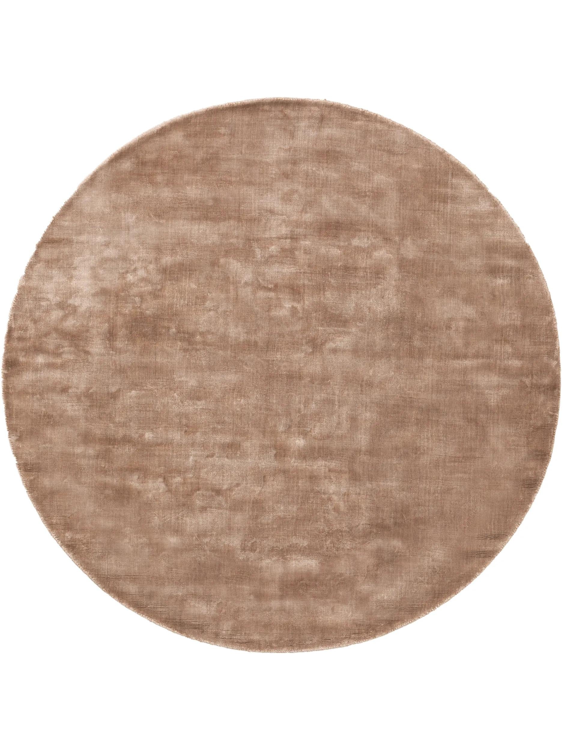 Viscose Rug Round Nela Taupe