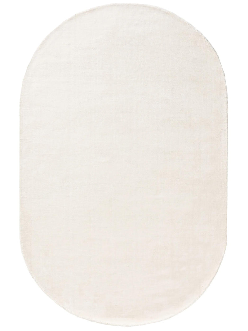 Viscose Rug Oval Nela Ivory