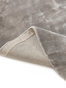 Viscose Rug Round Nela Grey