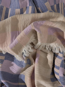 Cotton blanket Nico Multicolour/Purple