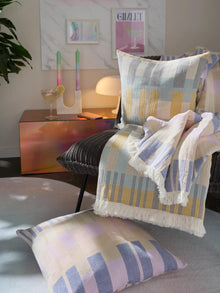 Cotton blanket Nico Multicolour/Yellow