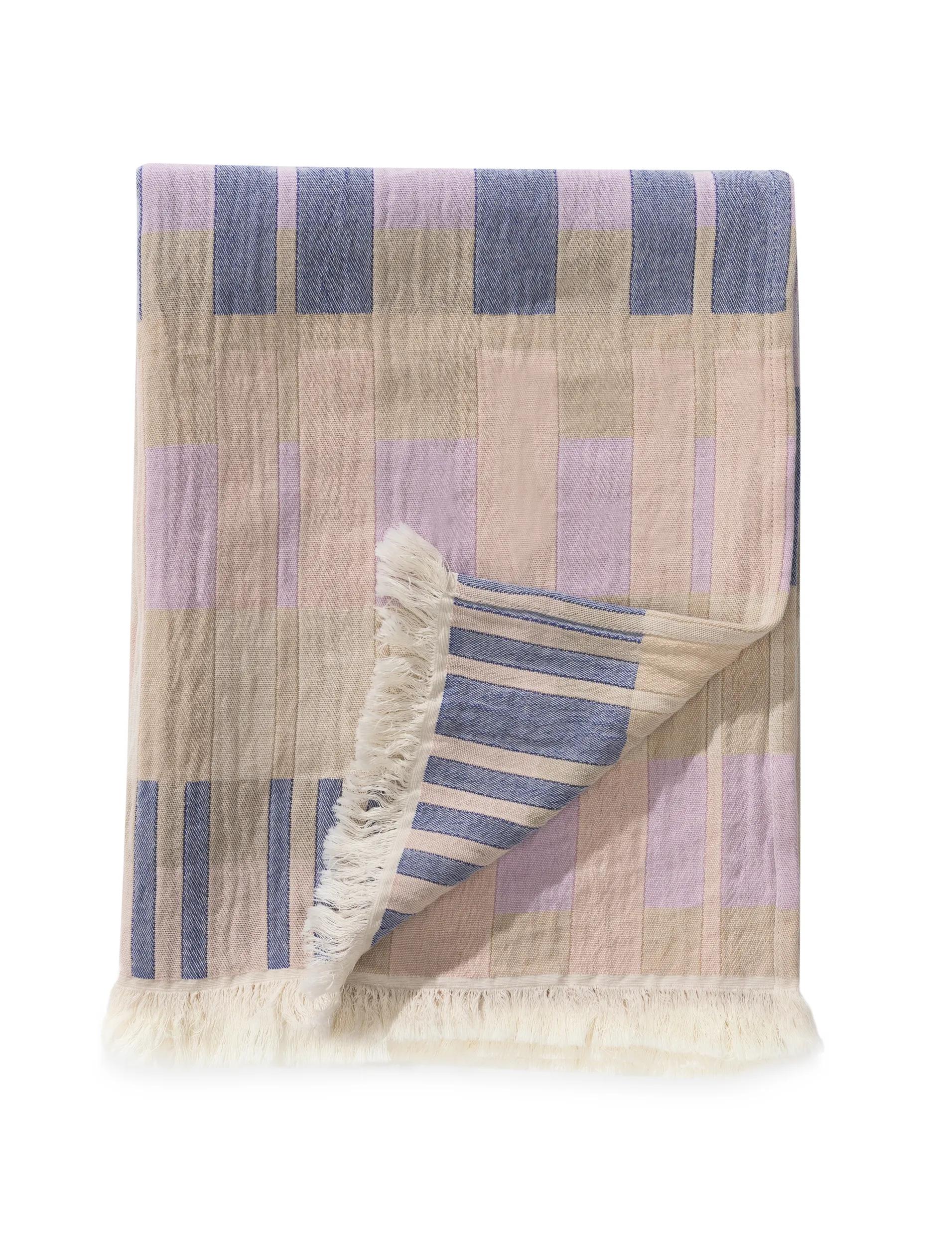 Cotton blanket Nico Multicolour/Purple