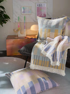 Cotton blanket Nico Multicolour/Purple