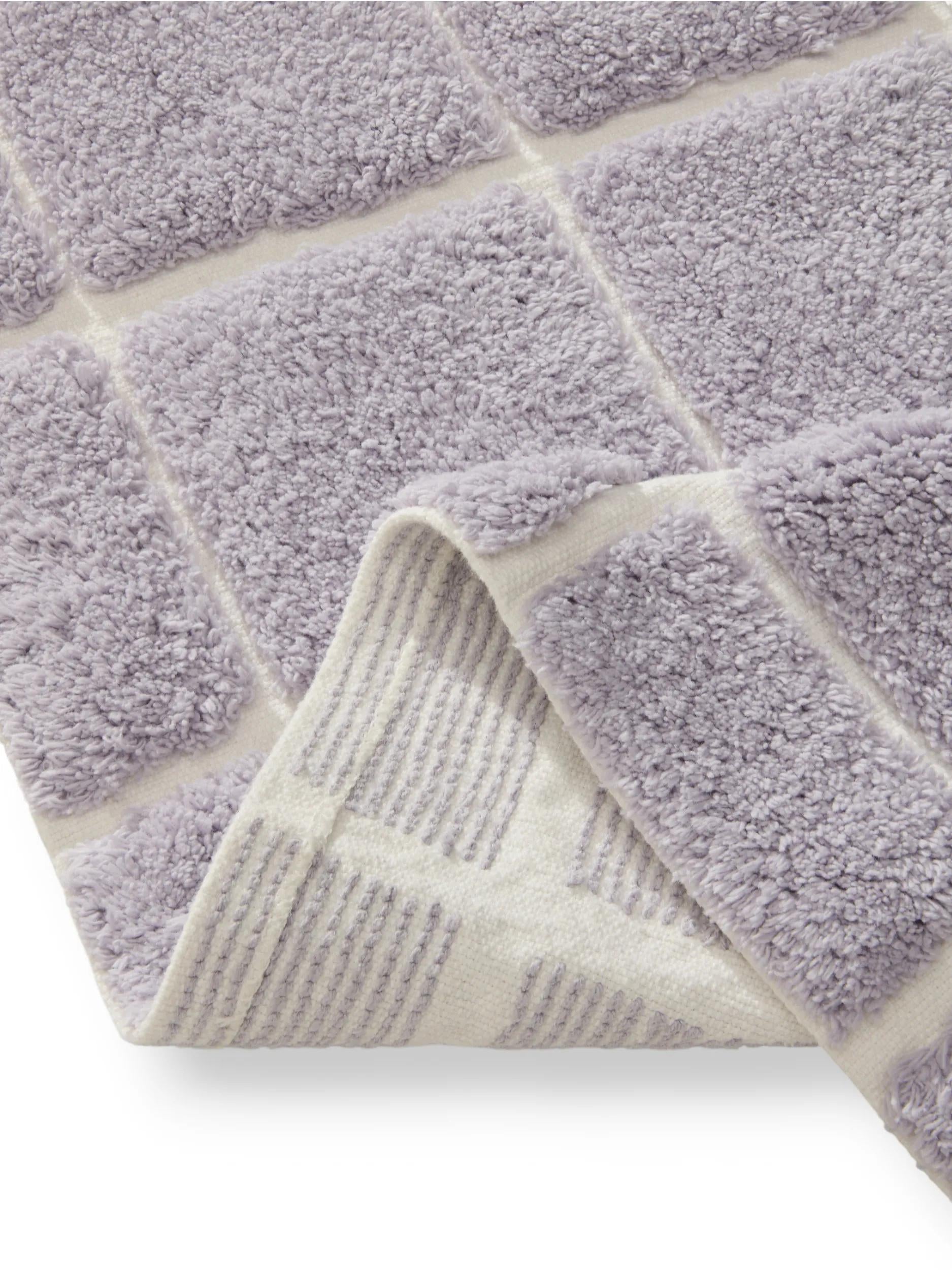 Bath Rug Noa Purple/White