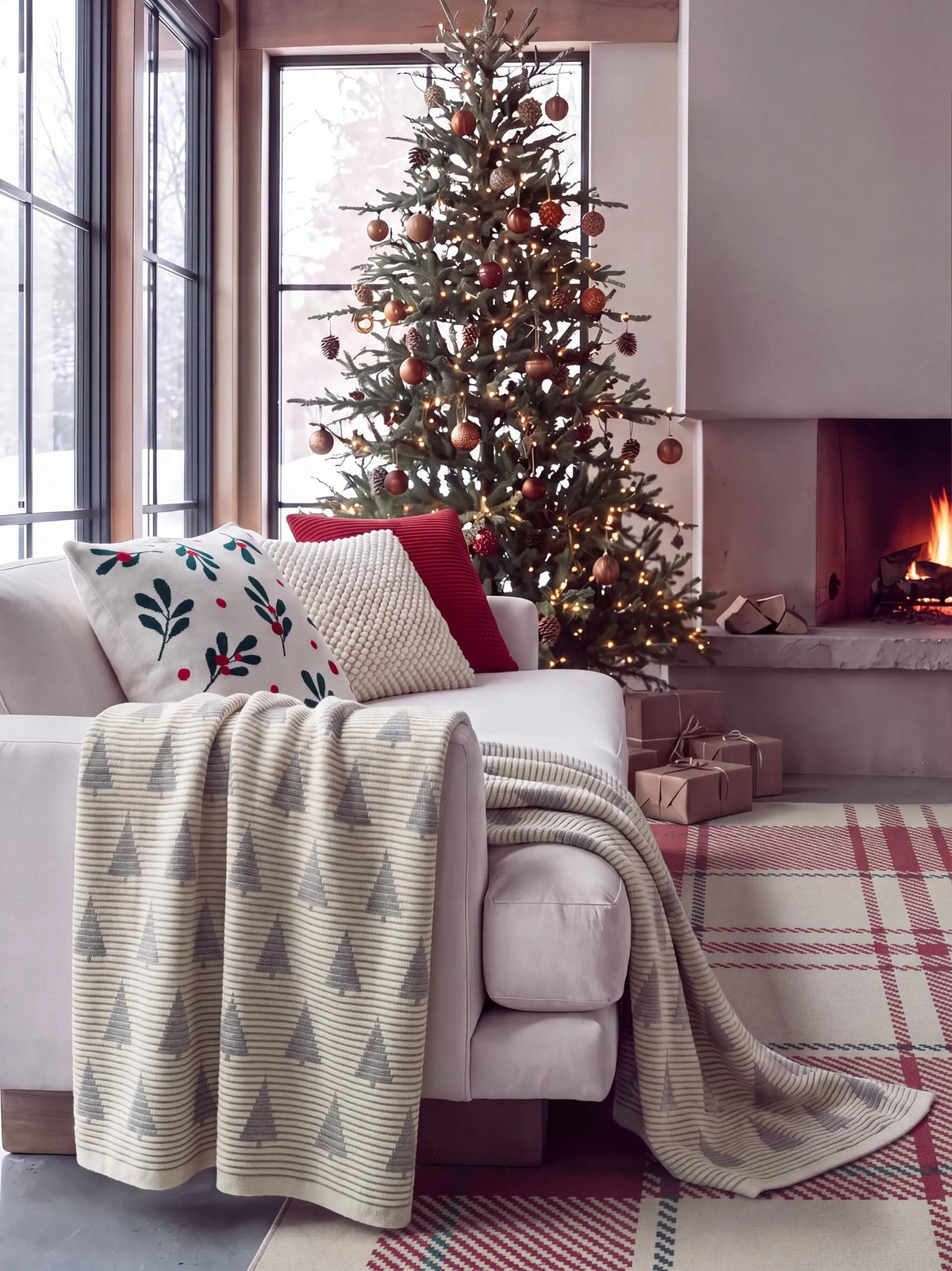 Christmas Blanket Nordic Grey