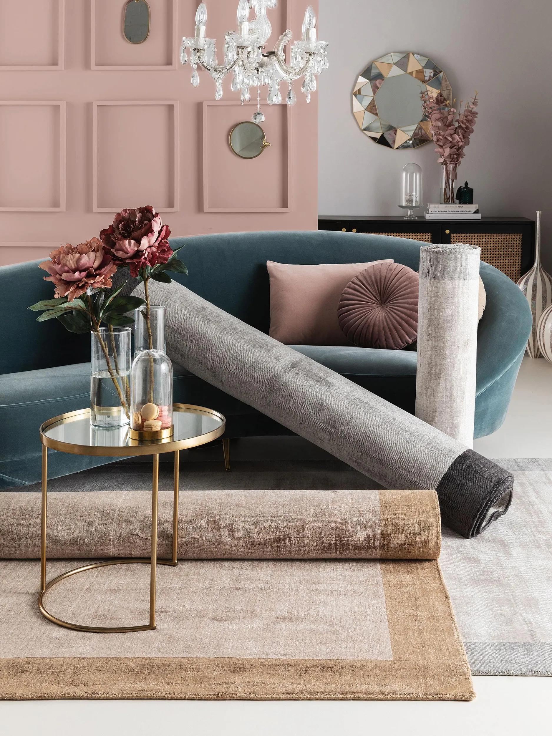 Viscose Rug Nova Border Grey