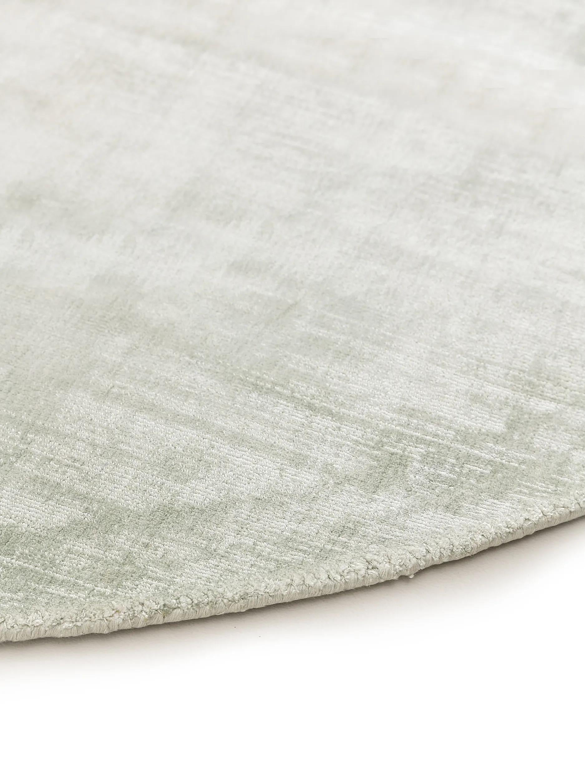 Viscose Rug Round Nova Mint