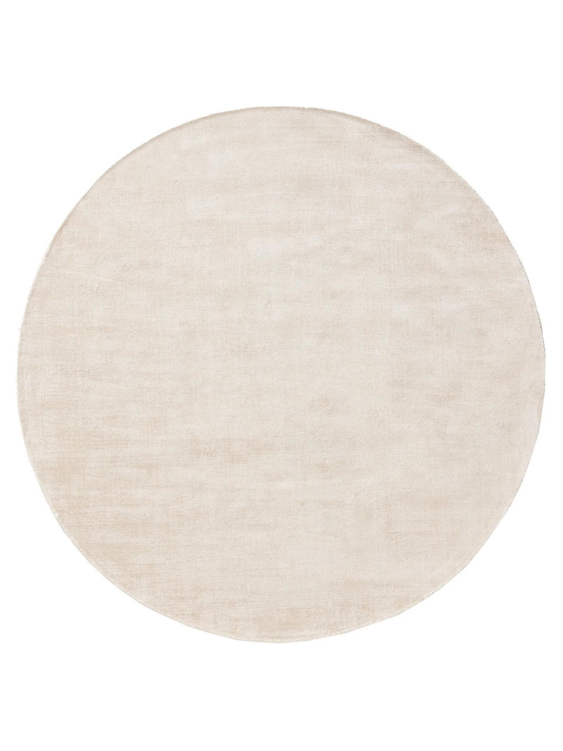 Viscose Rug Round Nova Cream