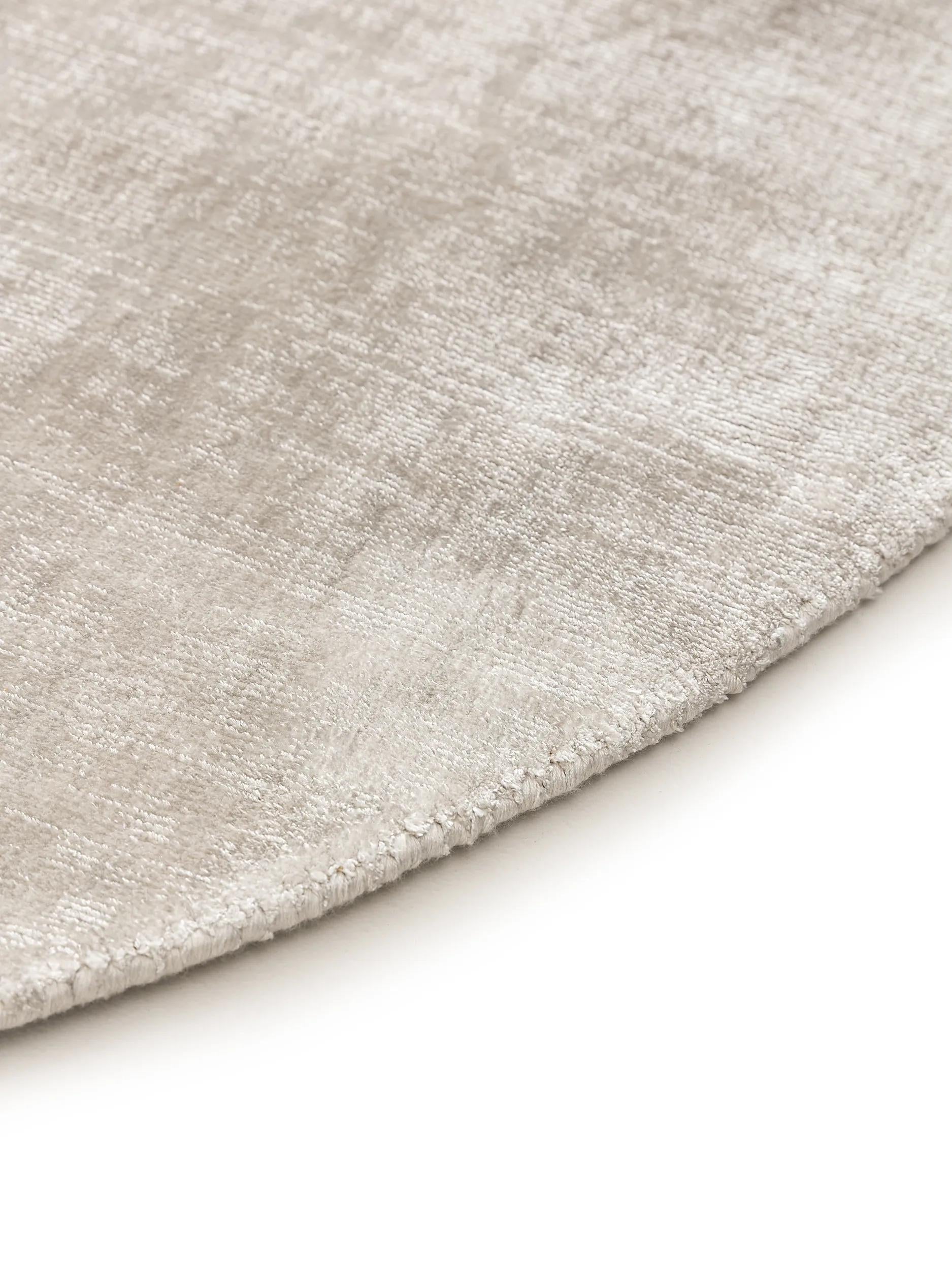Viscose Rug Oval Nova Light Grey