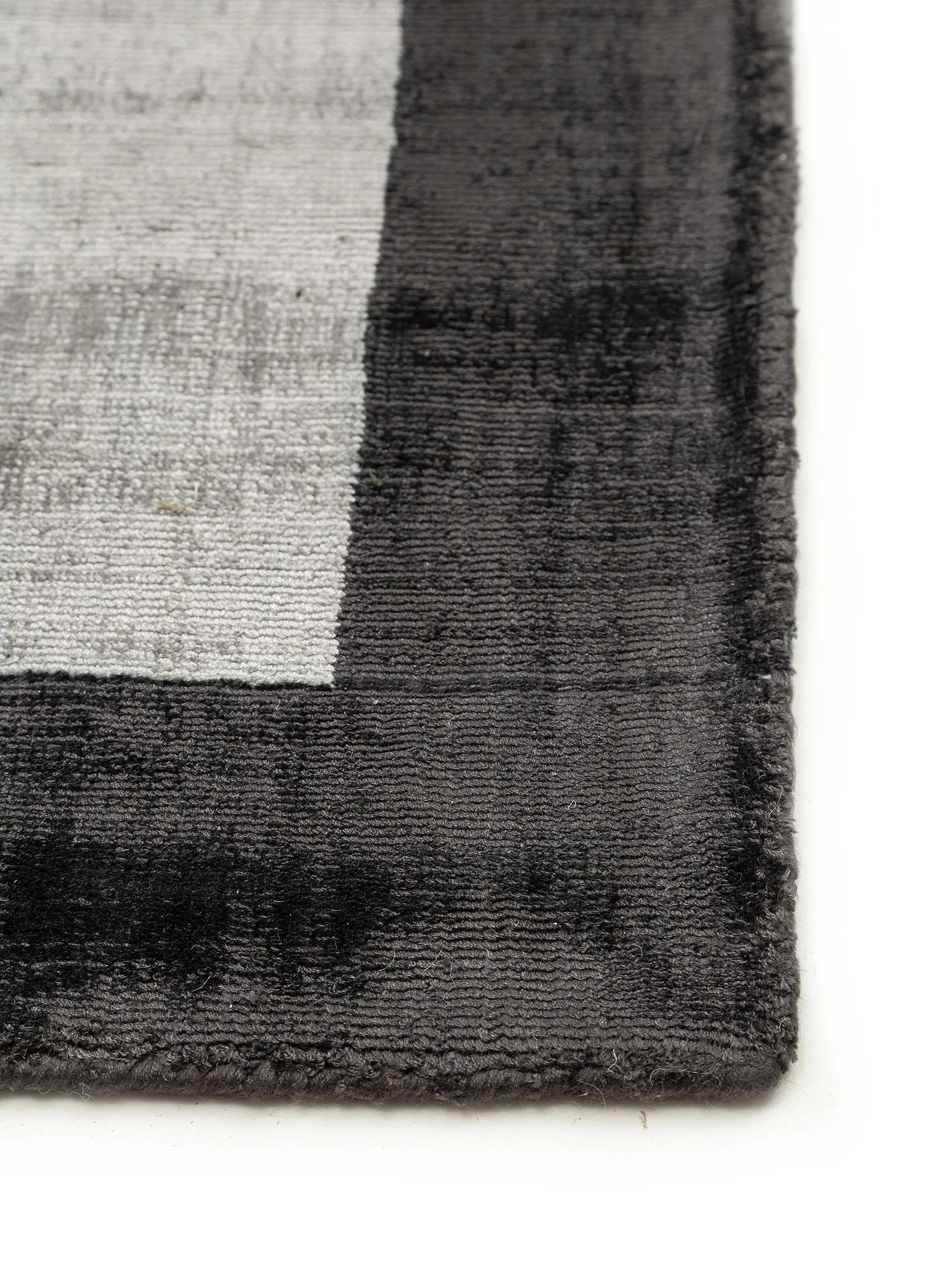 Viscose Rug Nova Border Grey