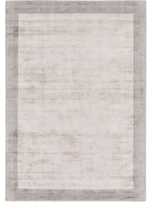 Viscose Rug Nova Border Light Grey