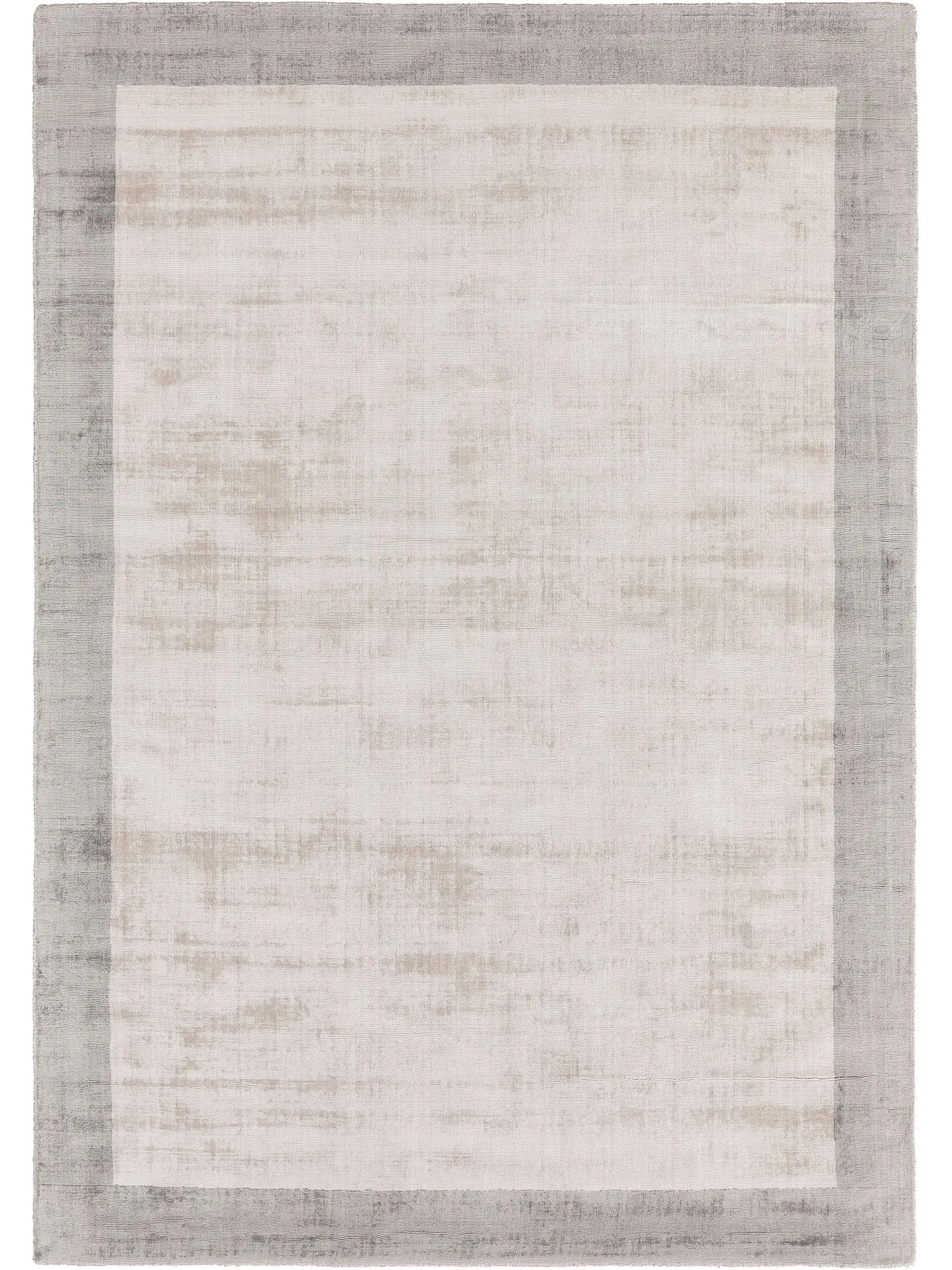 Viscose Rug Nova Border Light Grey