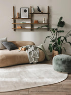 Viscose Rug Oval Nova Light Grey