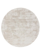 Viscose Rug Round Nova Light Grey