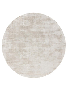 Viscose Rug Round Nova Light Grey