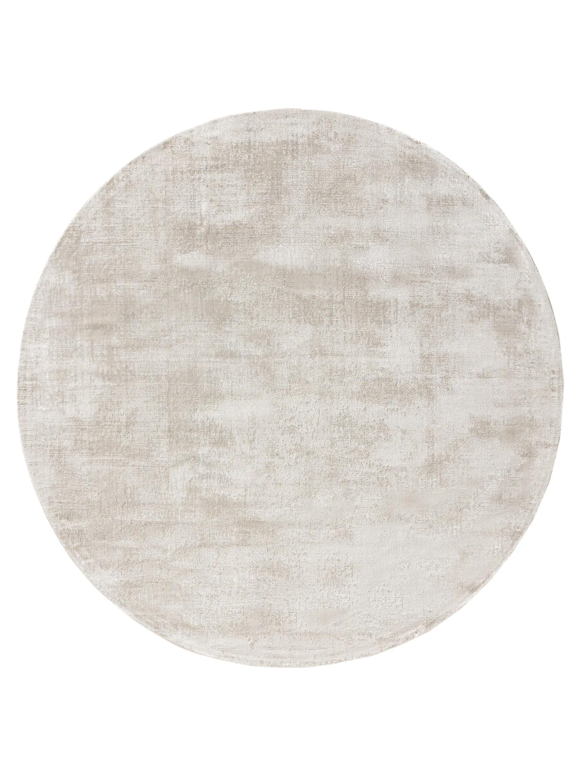 Viscose Rug Round Nova Light Grey