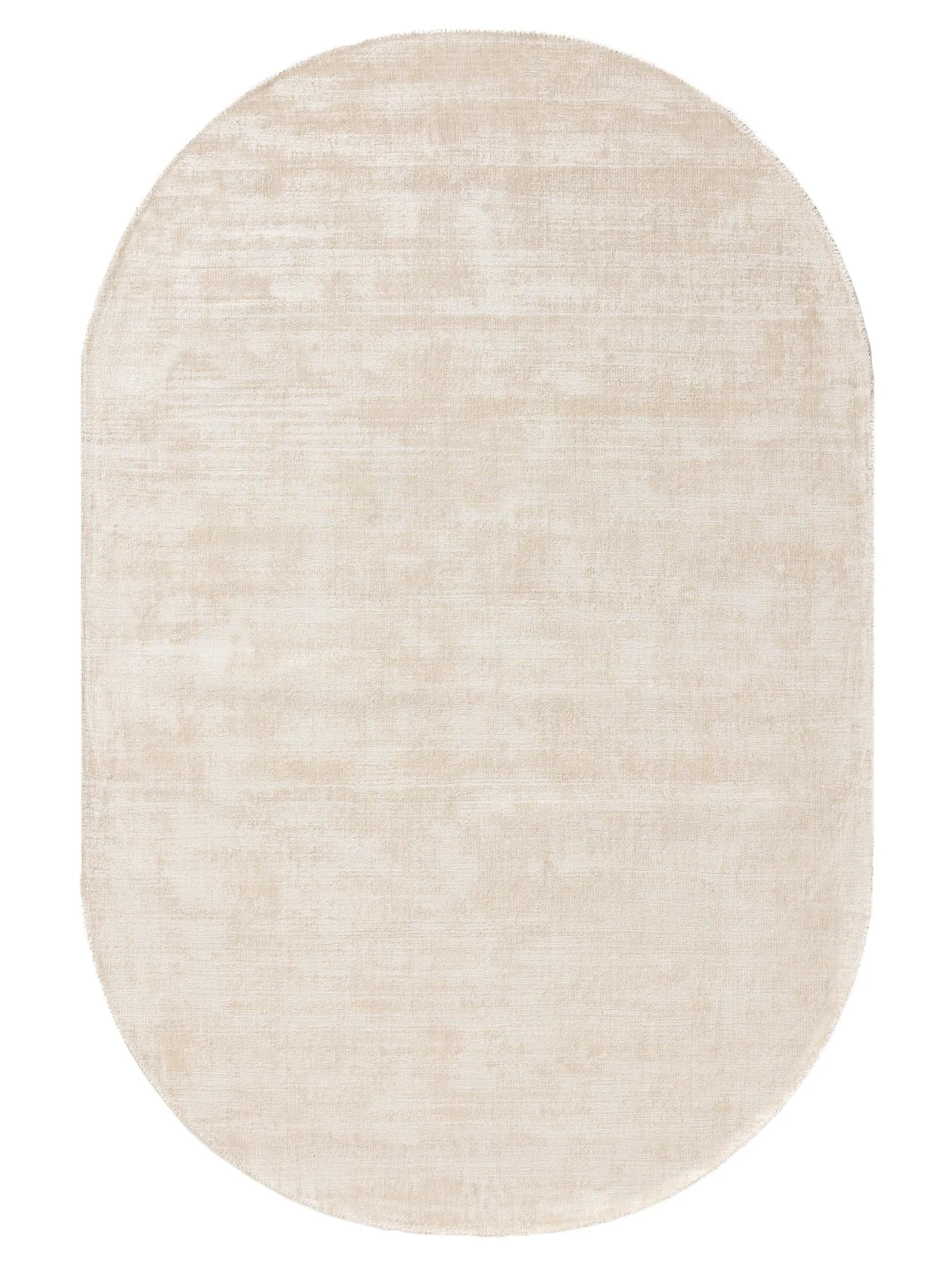 Viscose Rug Oval Nova Cream