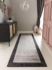 Viscose Rug Nova Border Grey