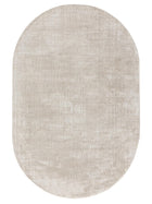 Viscose Rug Oval Nova Light Grey