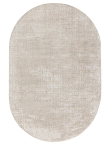 Viscose Rug Oval Nova Light Grey