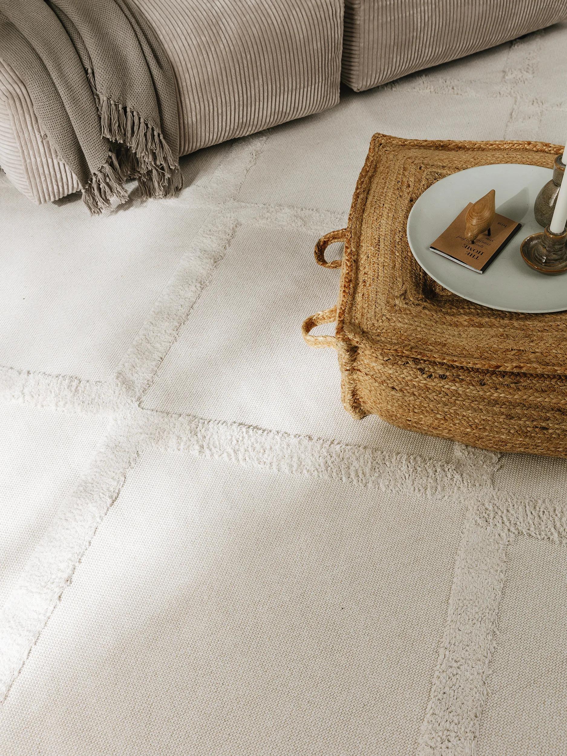 Baumwollteppich Oslo Creme