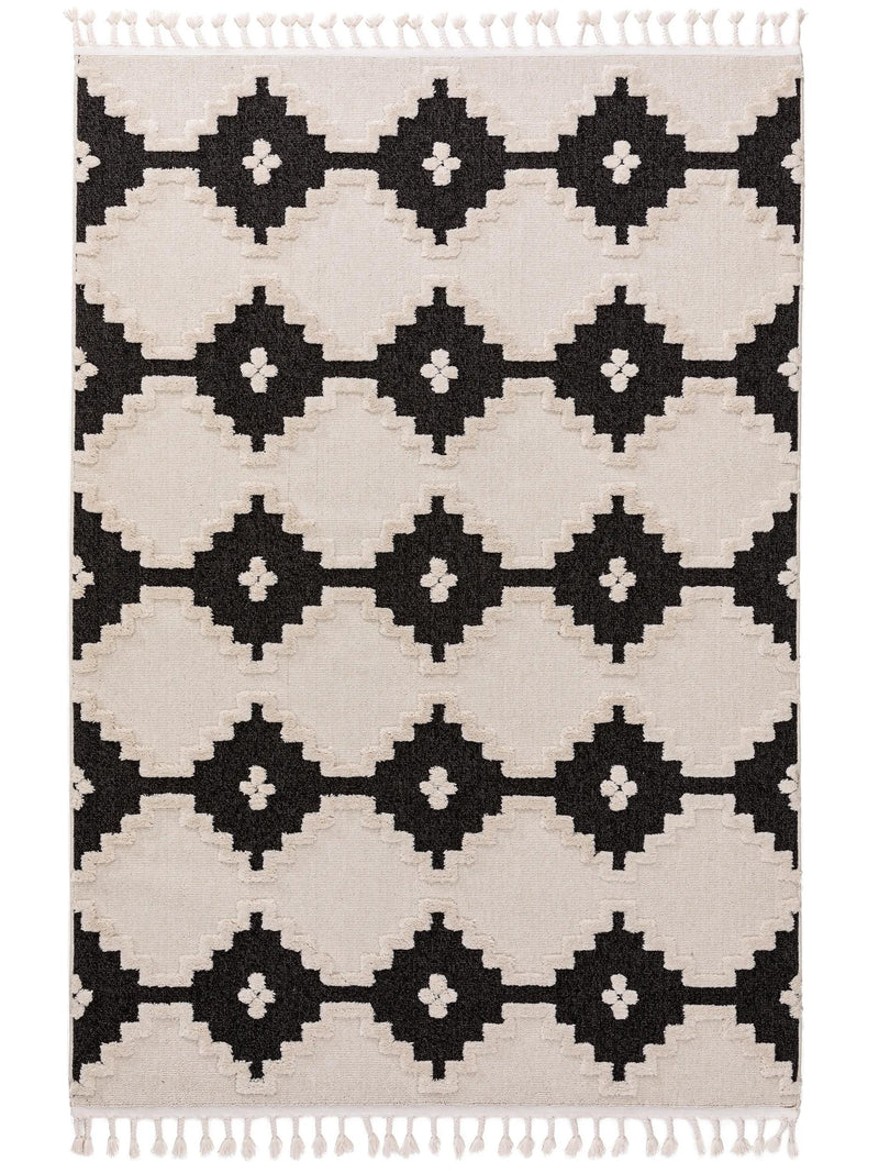 Teppich Oyo Creme/Kohle