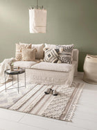 Teppich Oyo Creme/Grau