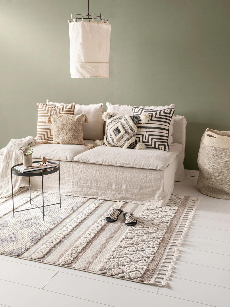 Teppich Oyo Creme/Grau
