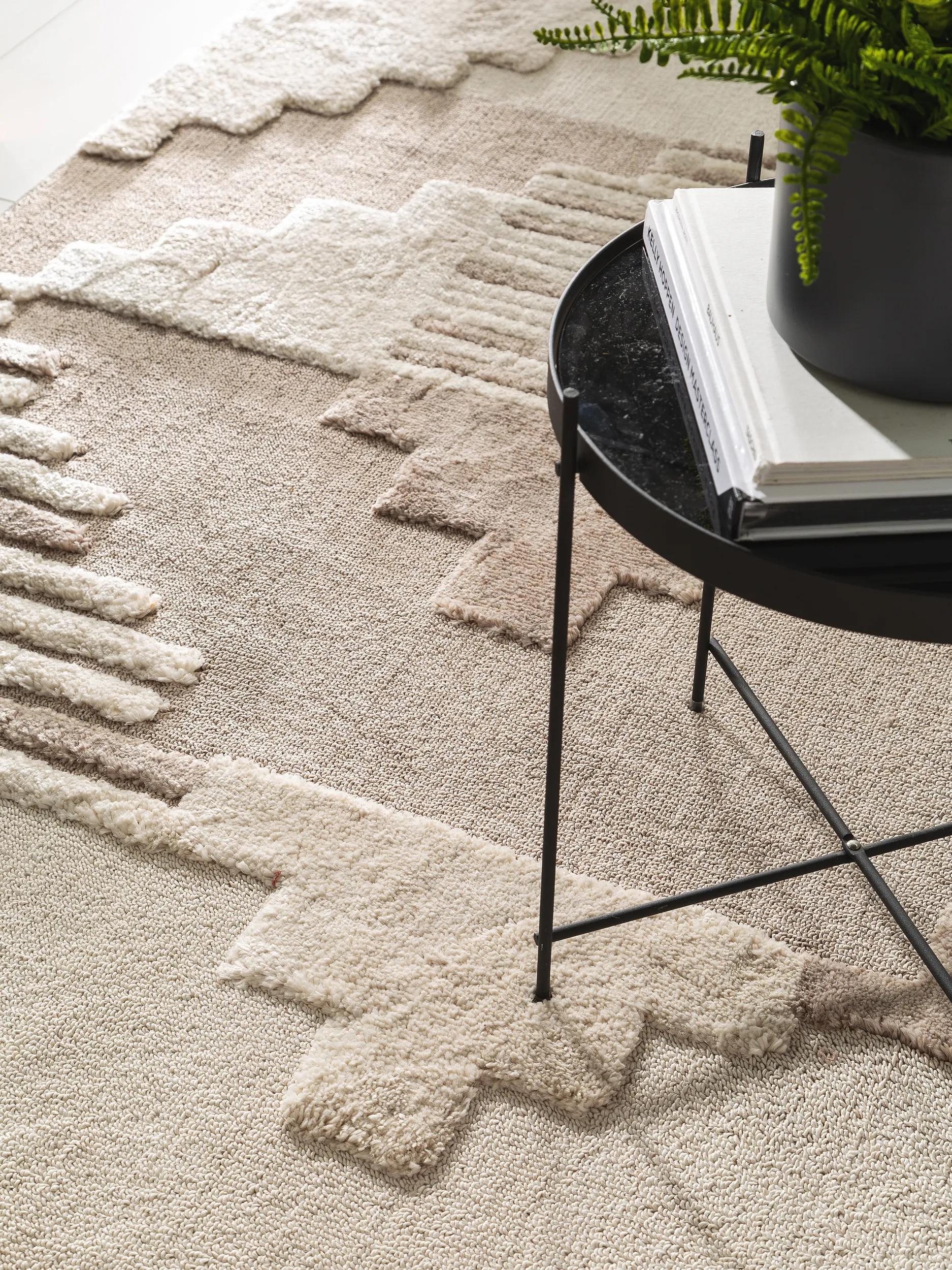 Teppich Oyo Creme/Beige