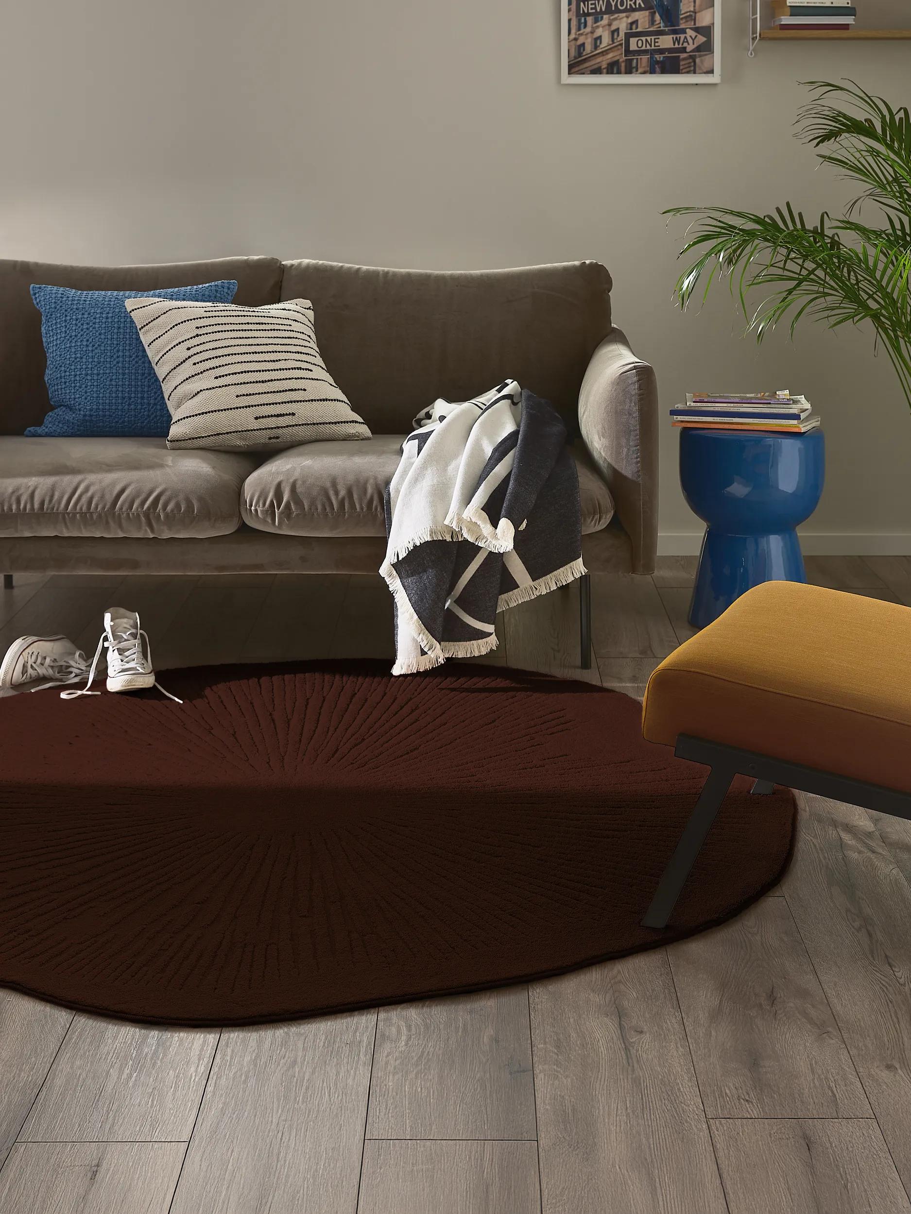 Washable Rug Pam Dark Brown