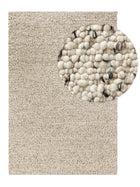 Wollteppich Patch Weiß/Schwarz