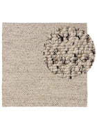 Wool Rug Patch White/Black