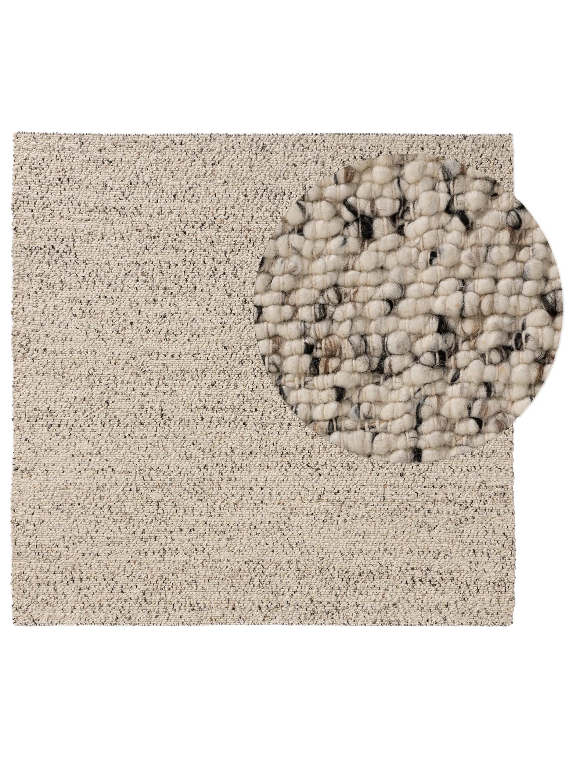Wool Rug Patch White/Black