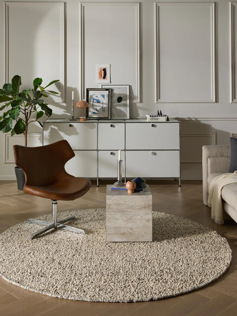 Parche para alfombra de lana blanco/negro