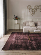 Viscose Rug Pearl Bordeaux