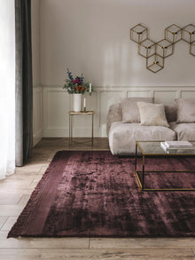 Viscose Rug Pearl Bordeaux