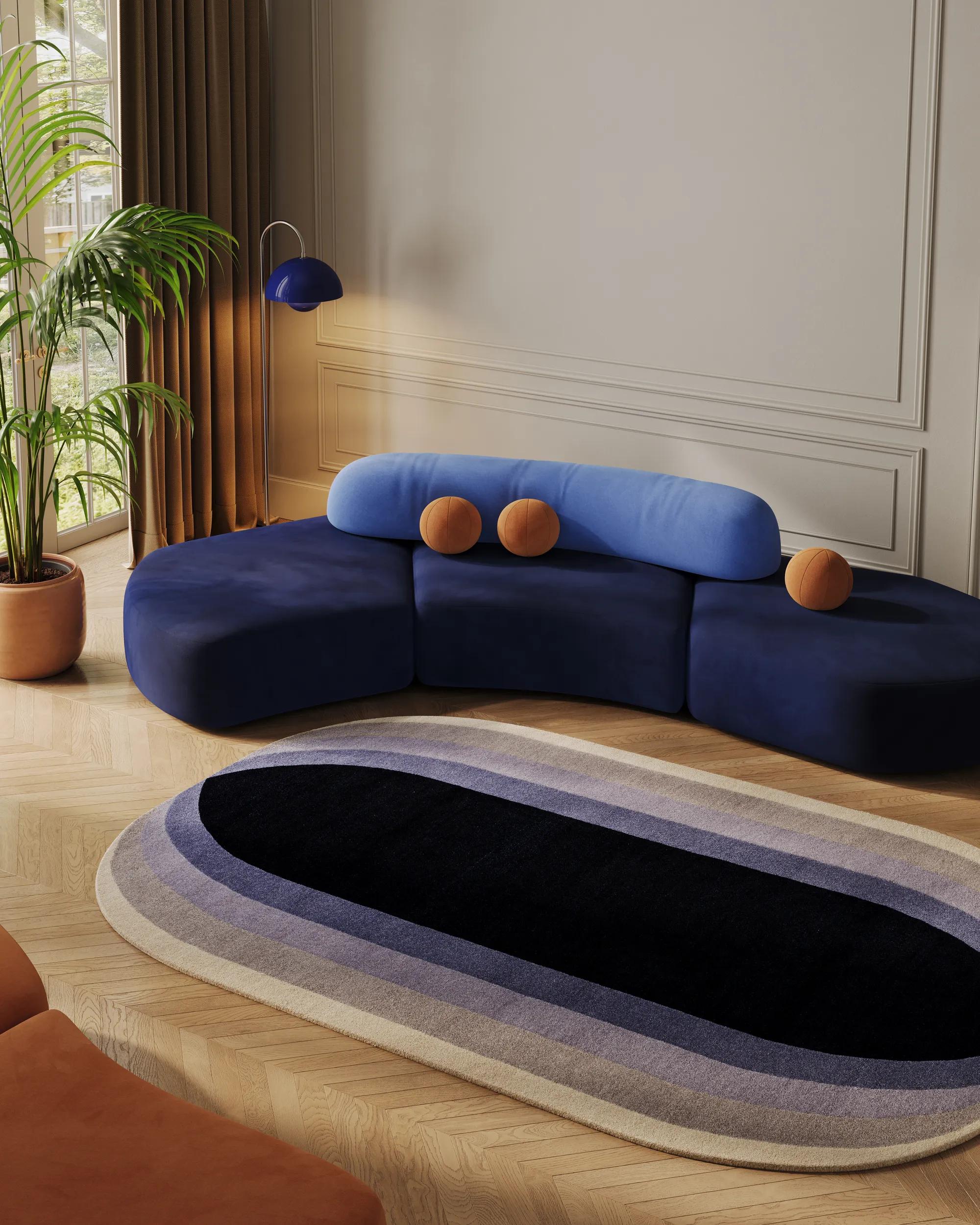 Wool Rug Quin Blue